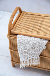 Musk Rattan Storage Bench with Lid