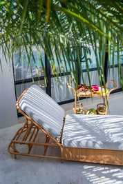 Rattan Outdoor Sun Lounger with Adjustable Backrest