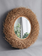 Star Rattan Mirror