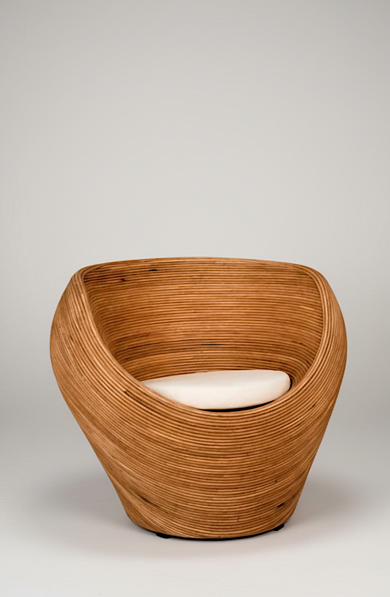 Tegal Sculptural Cocoon Lounge Chair