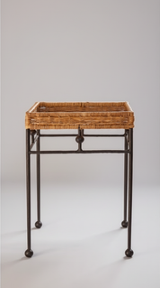 RATTAN ACCENT TABLE 