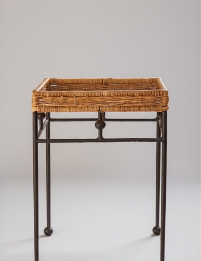 RATTAN ACCENT TABLE 