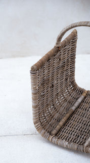 Wicker basket for bedroom