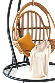 Black hanging chair steel stand single