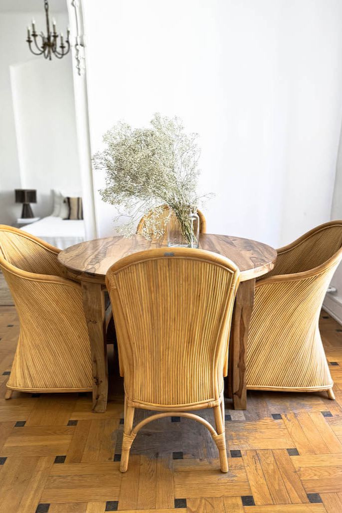 Handcrafted natural rattan Doris chair from Tegal collection, perfect for modern patio or living space