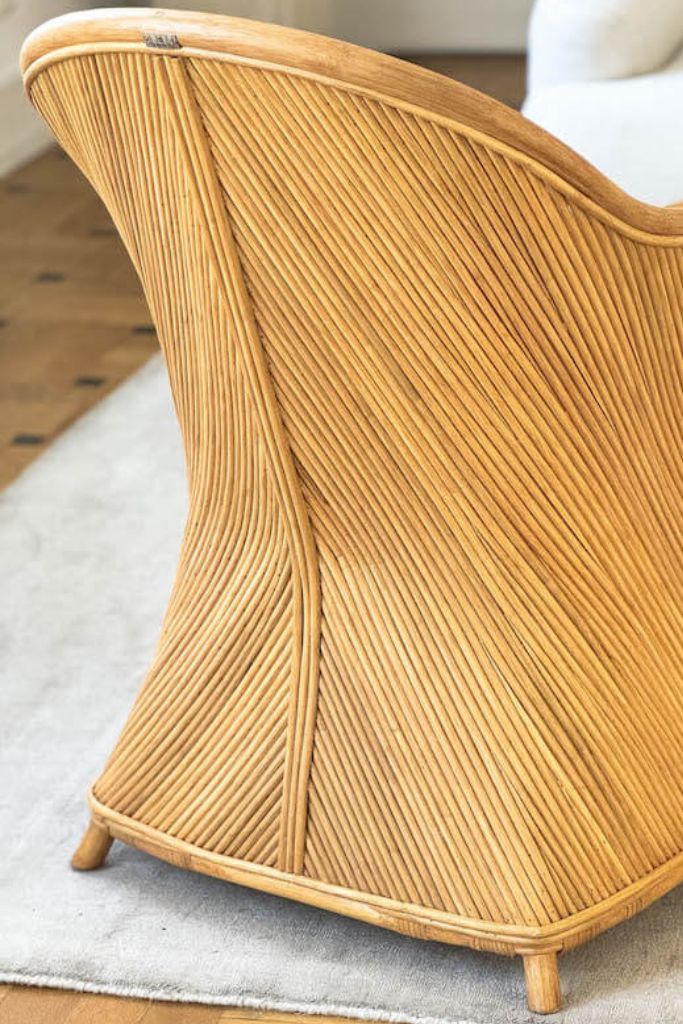 Handcrafted natural rattan Doris chair from Tegal collection, perfect for modern patio or living space