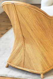 Handcrafted natural rattan Doris chair from Tegal collection, perfect for modern patio or living space