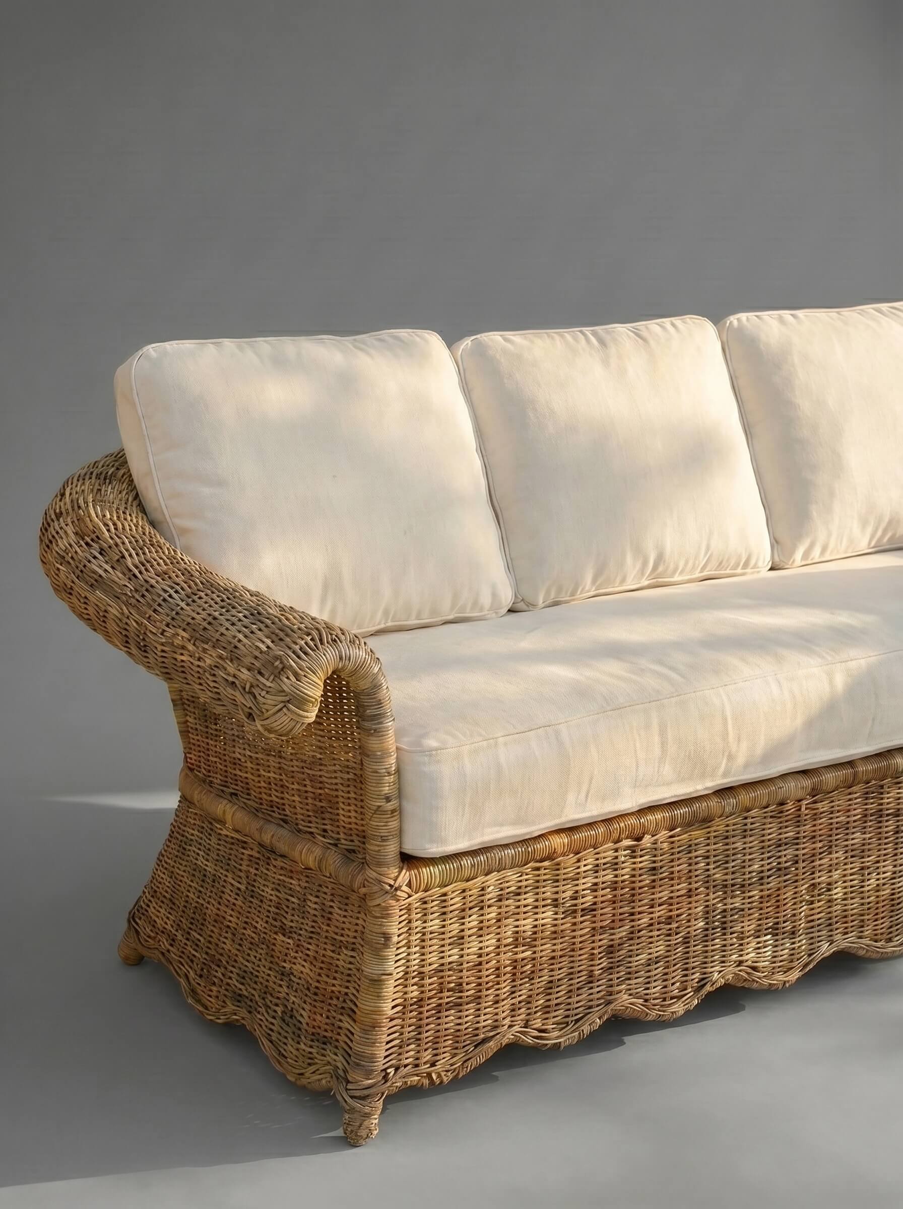 Capri Handwoven Rattan Sofa