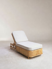 Rattan Outdoor Sun Lounger with Adjustable Backrest