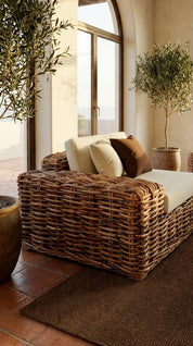 Natural rattan chair with handcrafted detailing
