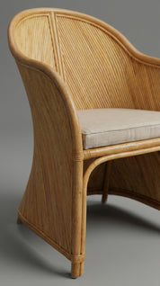 Wicker chair with a cushion 