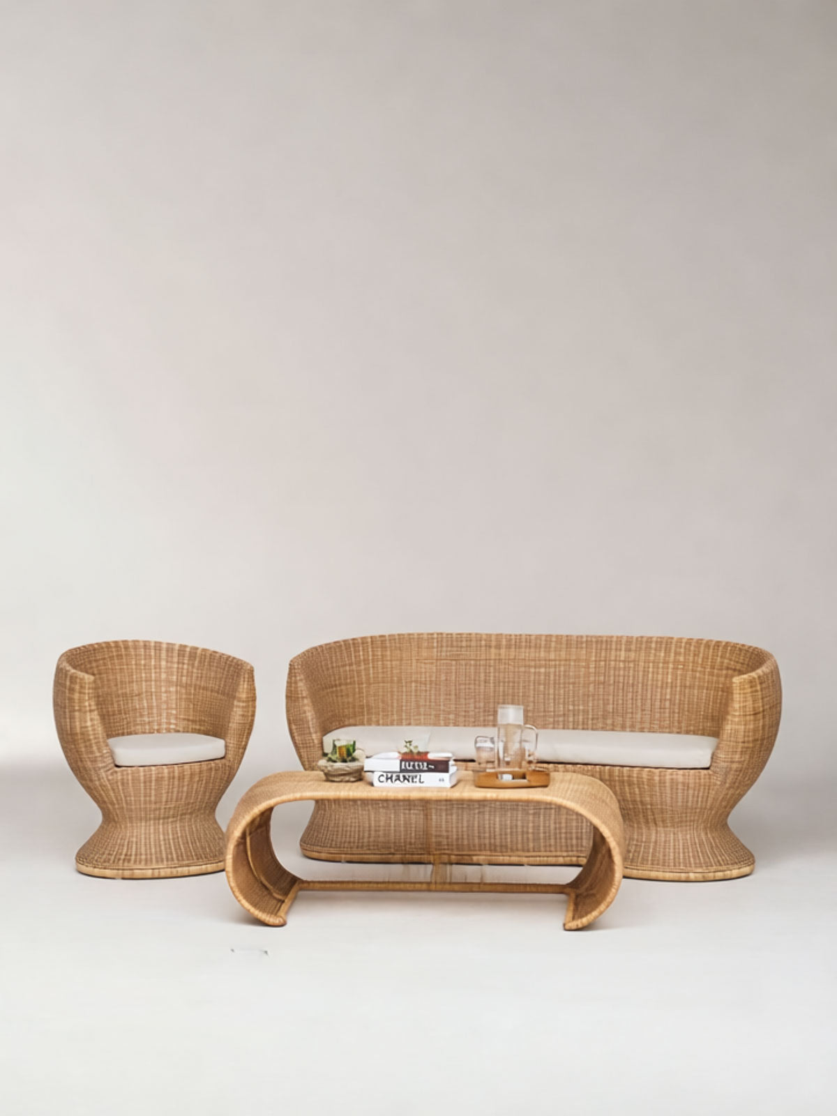 Aruba Handwoven Set – Sofa, 2 Chairs & Table