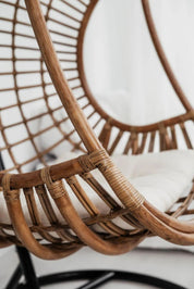stylish and comfortable swinging chair for modern or island-inspired interiors.