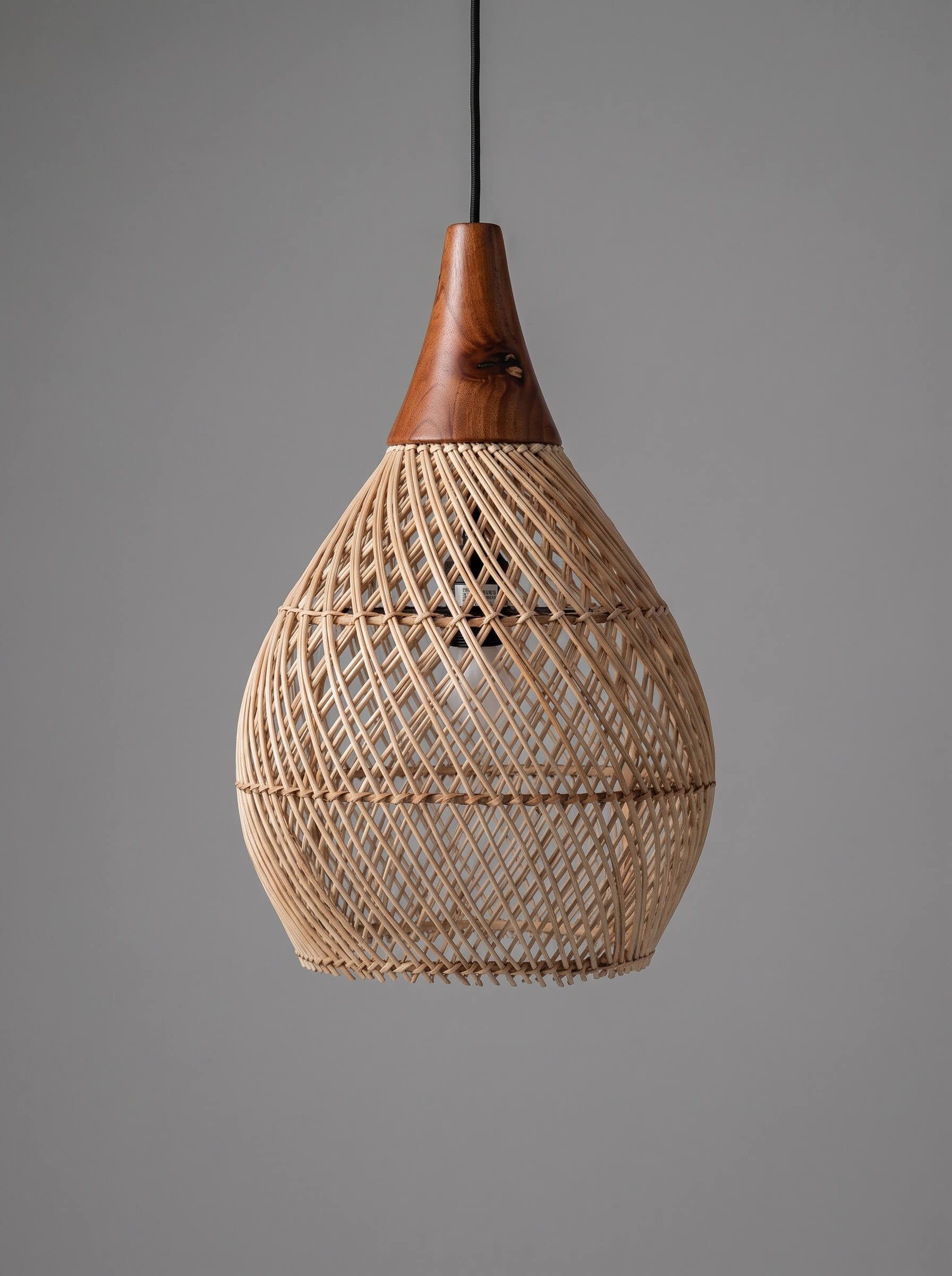 Damar Rattan/Wood Hanging Lamp
