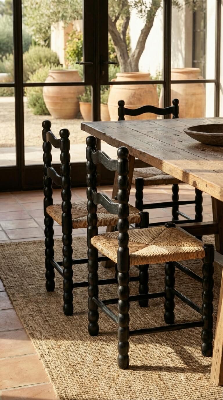 Minimalist teak wood dining chair with solid construction
