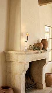 decorative iron lamp with minimalist structure
