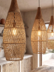 modern rattan table lamp for minimalist interiors