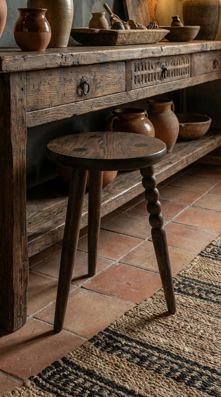 Natural teak wood chair with smooth finish