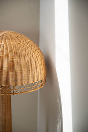 woven rattan lamp with handmade craftsmanship
