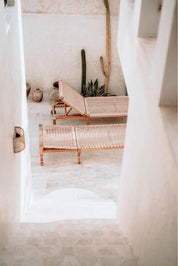 Pamela Teak Wood Sun Lounger for Garden, Terrace, or Spa – Adjustable Backrest, Comfortable Outdoor Relaxation Chair