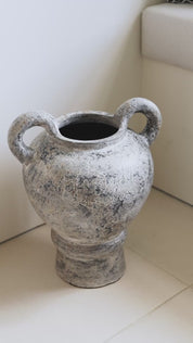 Putu Vintage Stone-Effect Ceramic Amphora Vase