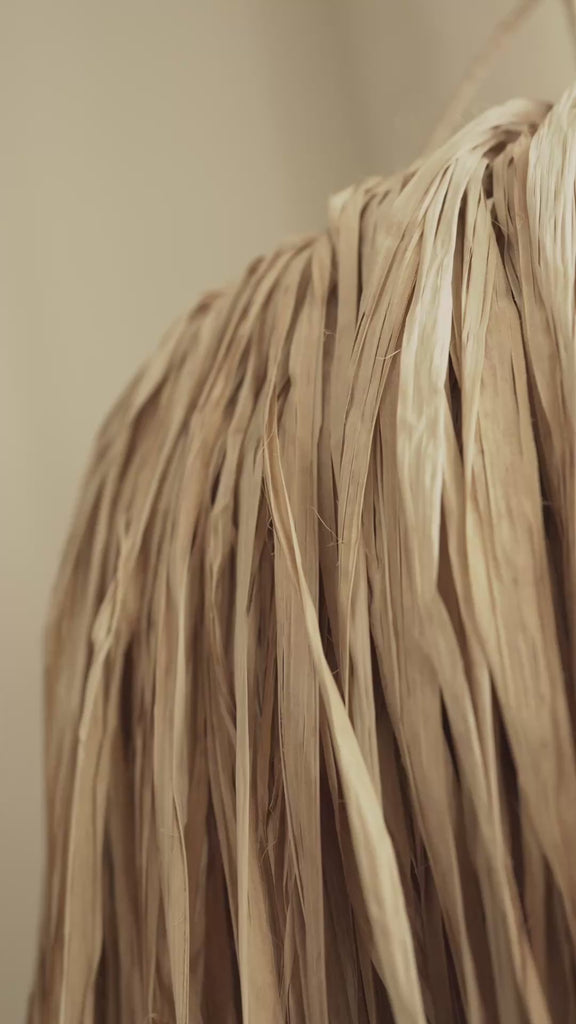 natural seagrass lamp with handcrafted woven shade
