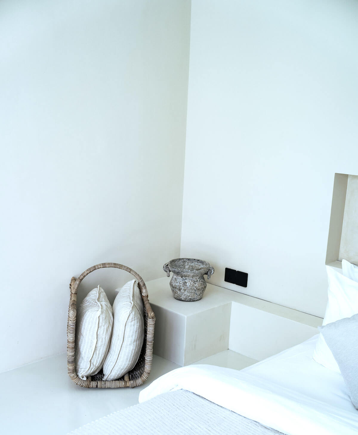 bedroom with basket