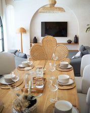 Rattan chair styled in contemporary living space
