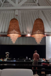 modern rattan lamp designed for cozy interiors
