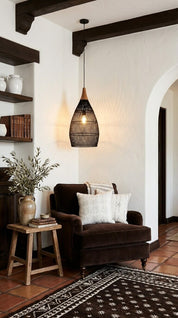 handcrafted rattan lamp for bedroom lighting
