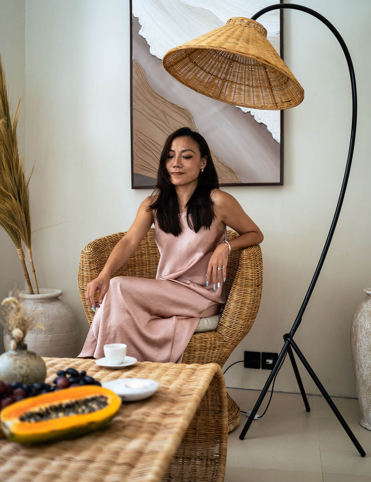 stylish lamp and decor 