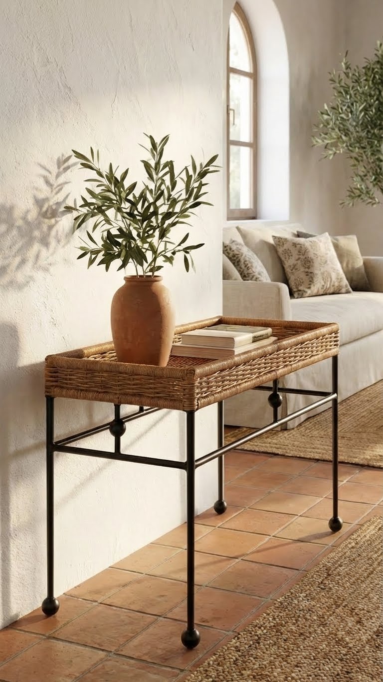 Natural rattan dining table for modern homes
