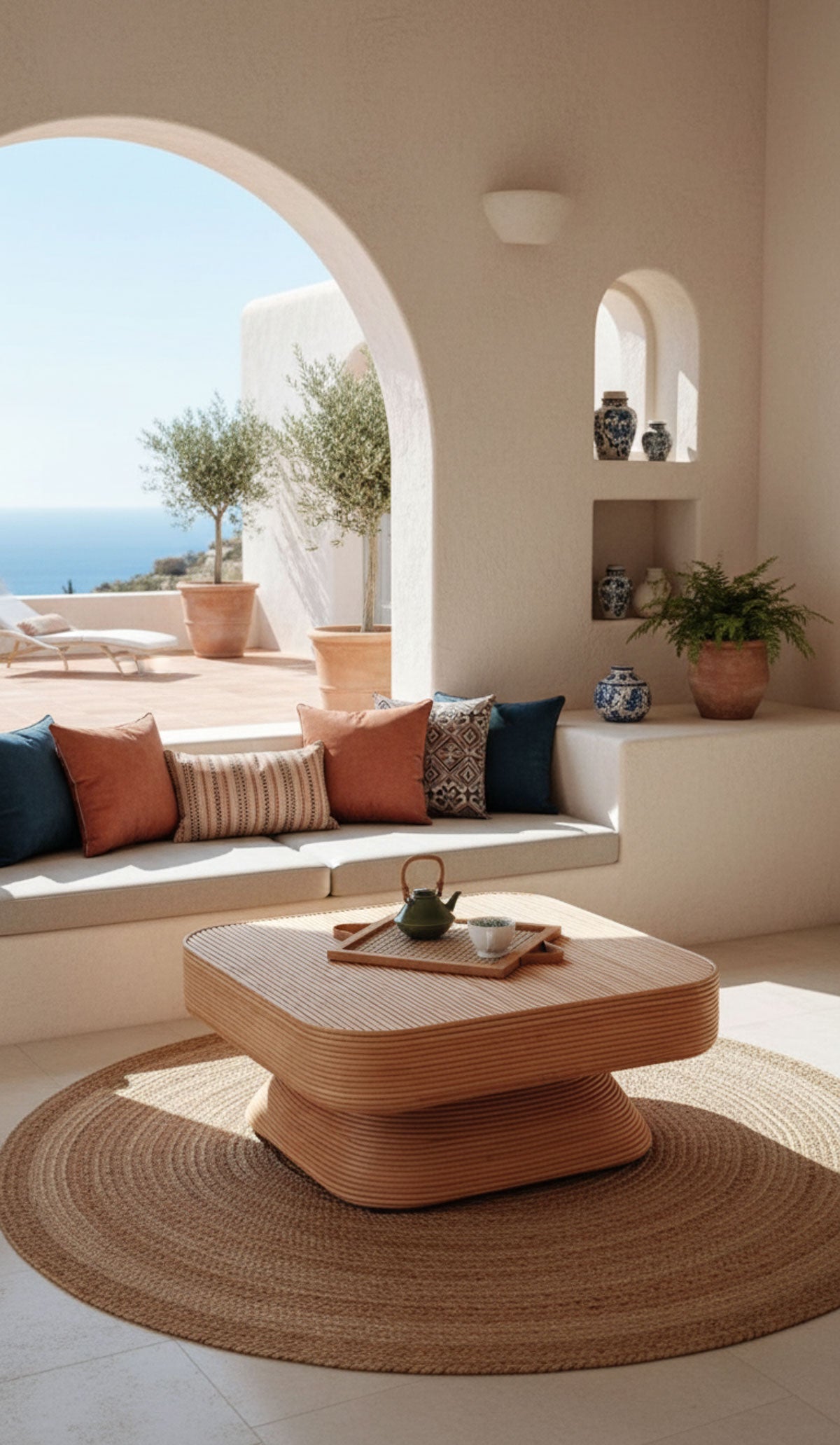 Tegal Carla Rattan Table