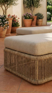 rope patio lounger with modern design
