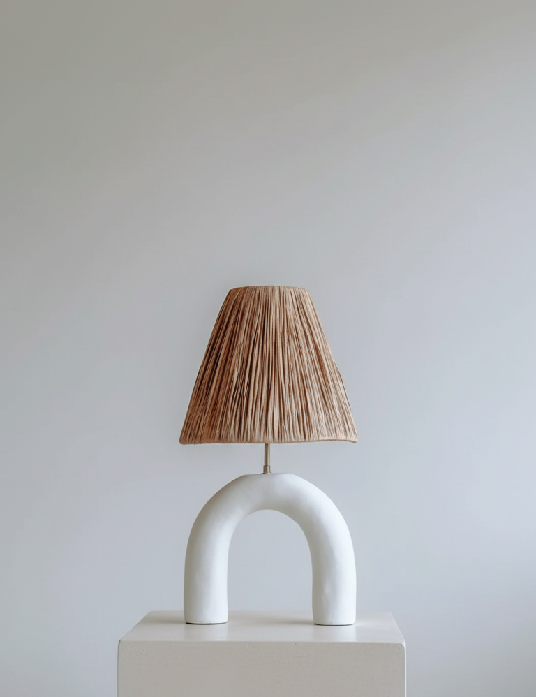 natural woven rattan lamp for living room lighting
