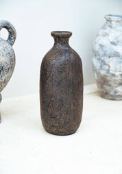 Decorative ceramic vases on a white surface