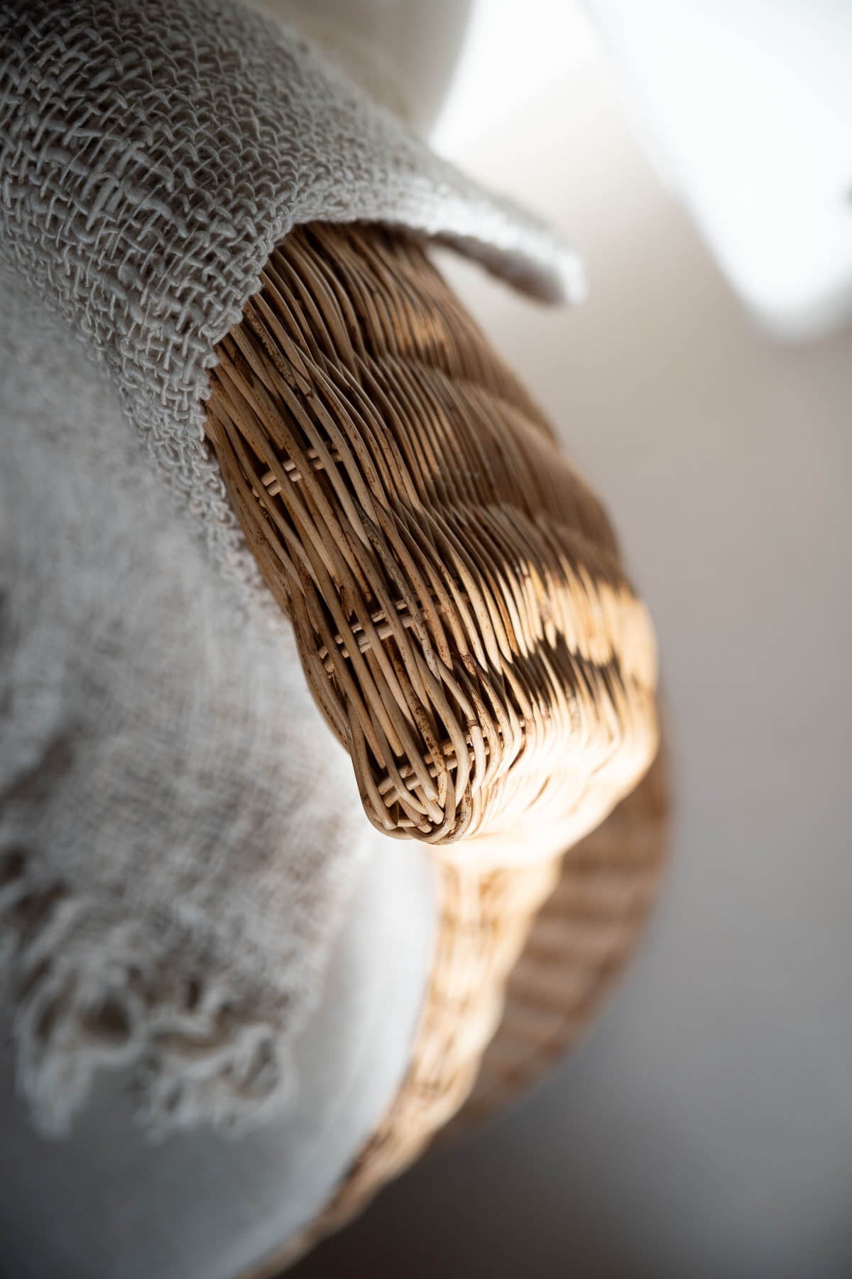 Organic modern rattan sofa
