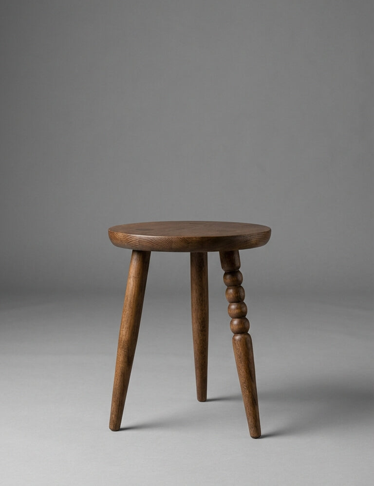 Wooden stool with three legs 