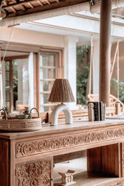 woven lamp perfect for coastal home decor
