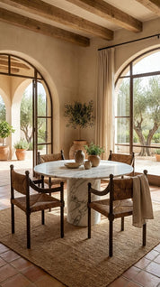 Teak wood chair in luxury interior
