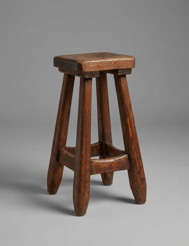 Modern teak wood chair in coastal-inspired room
