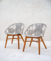 Minimalist teak wood dining chair with solid construction
