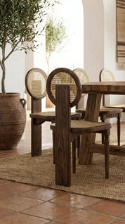 Organic teak wood lounge chair with smooth finish
