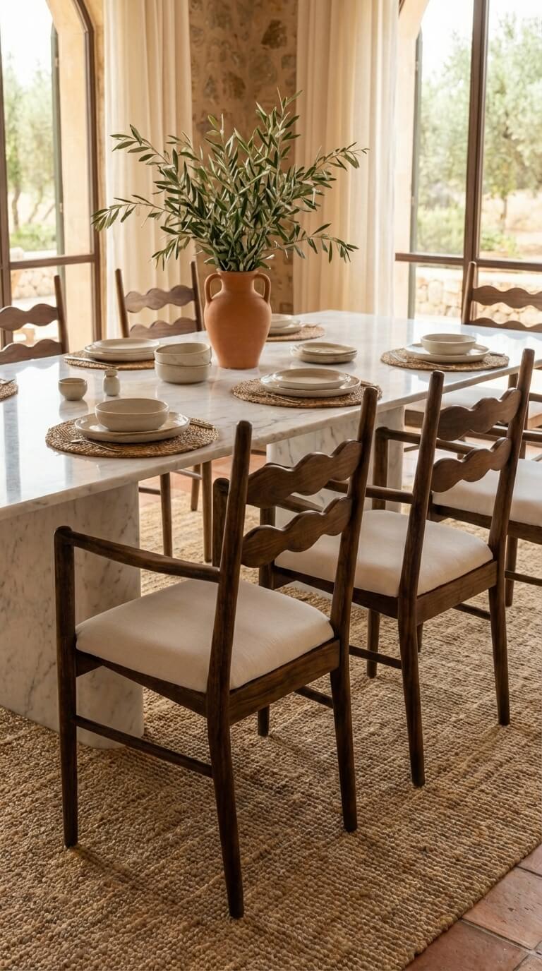 Organic teak wood chair with natural finish
