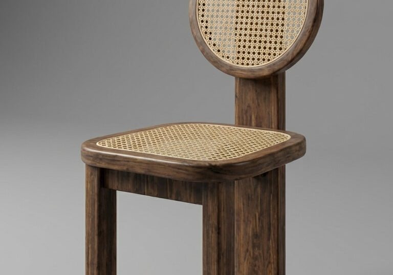 Minimal teak wood chair for dining room
