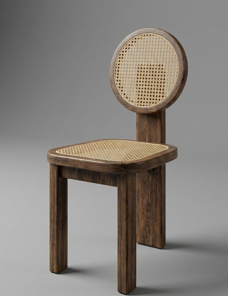 Minimal teak wood chair for dining room
