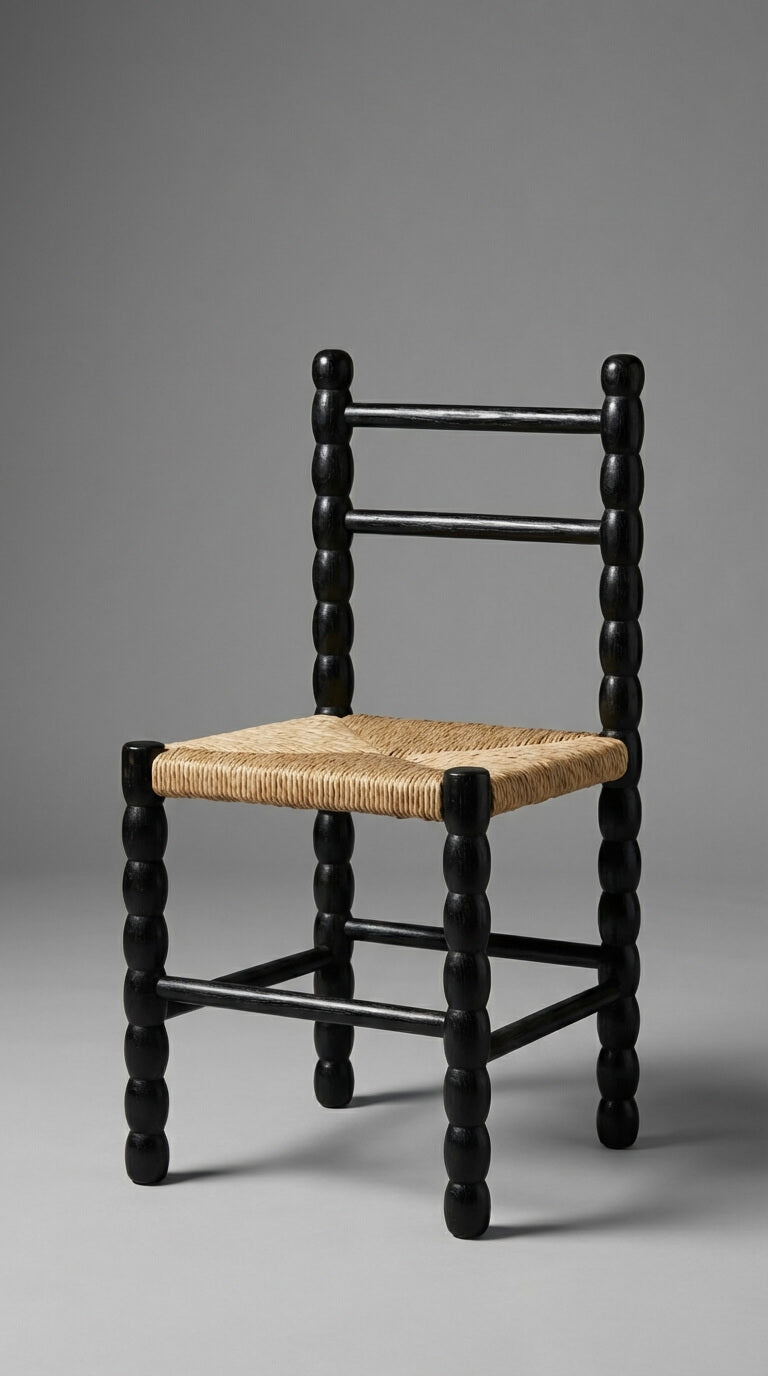 Close-up of teak wood frame construction
