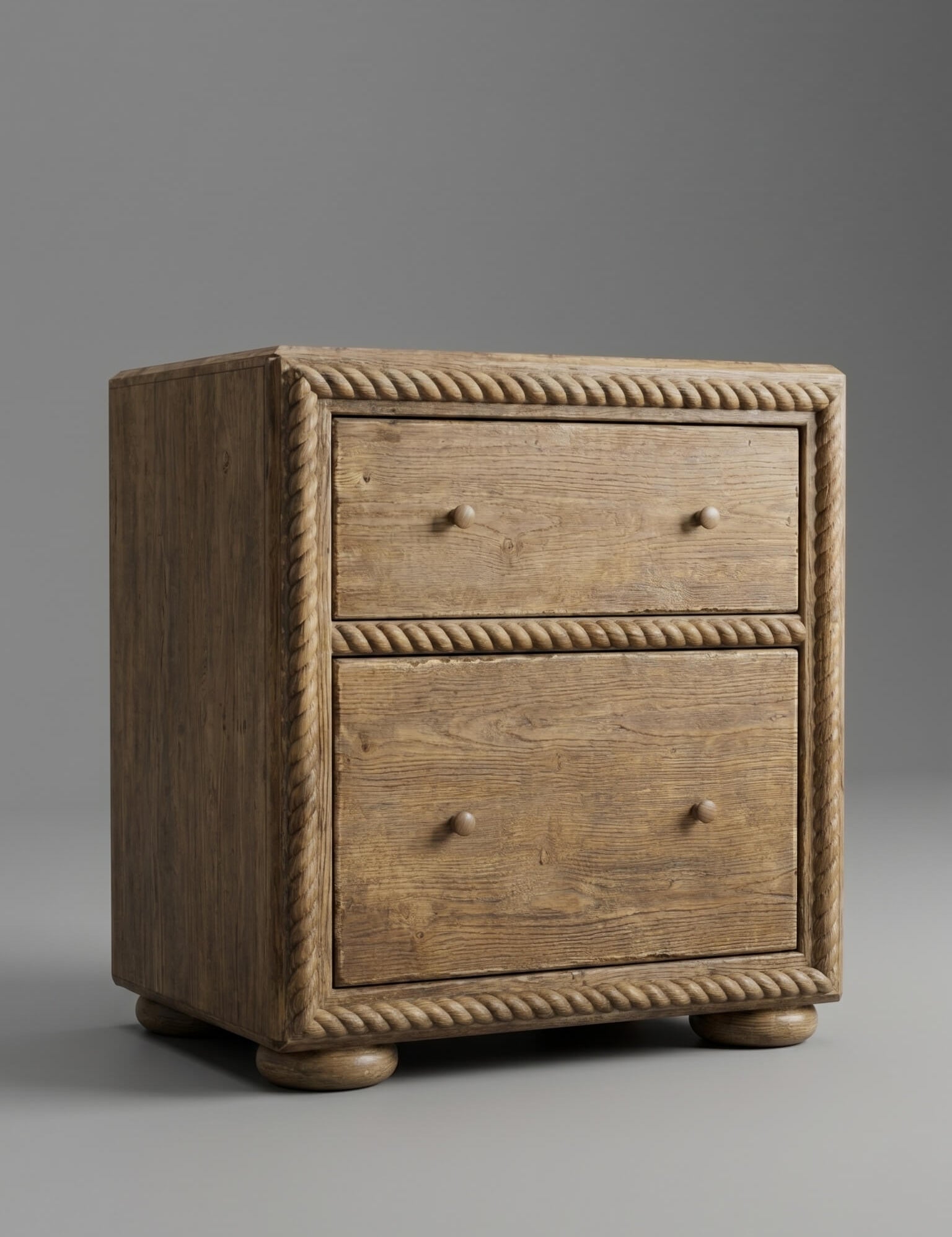 Wooden dresser with two drawers 
