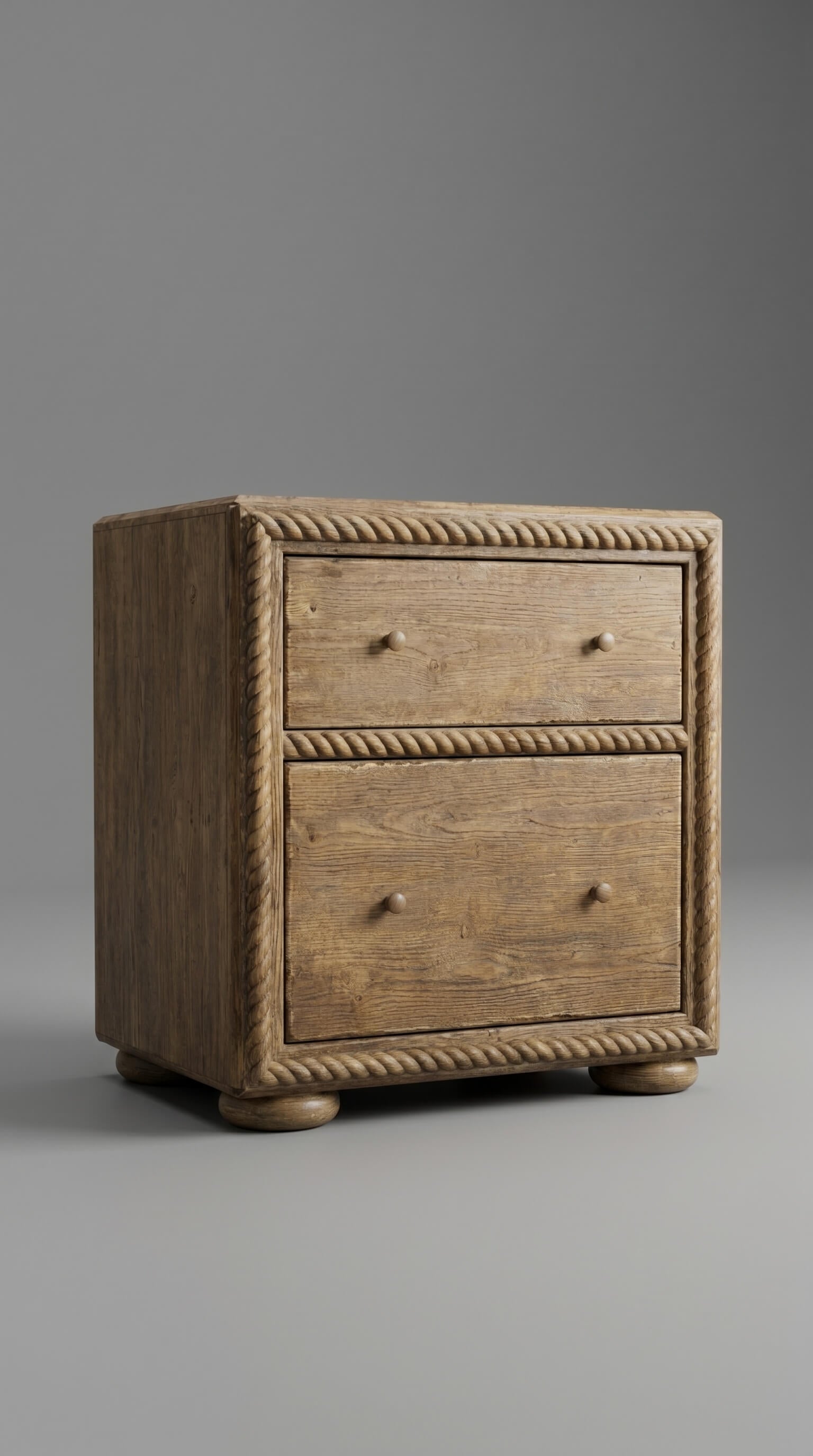 Wooden dresser with two drawers 