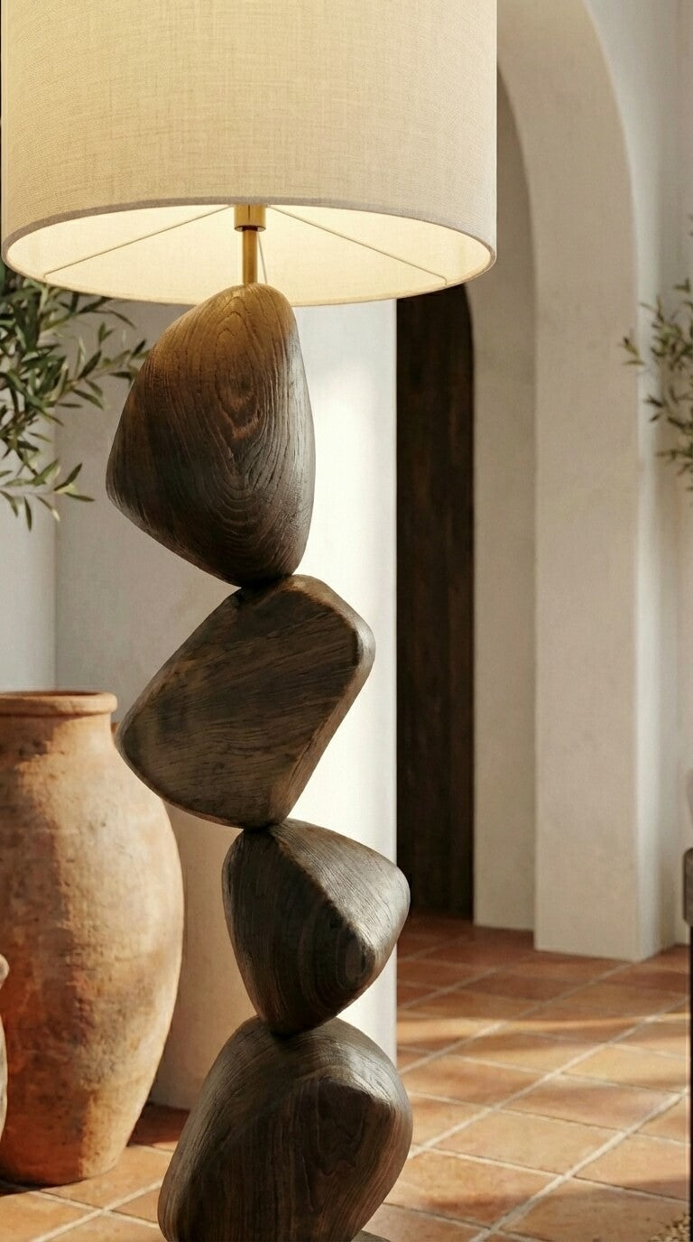 modern wood standing lamp for cozy interiors
